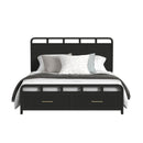 Ridgemont Storage Bed in Black with Grain - Michael's Discount Furniture