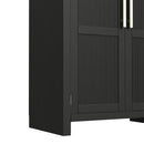Ridgemont Large Bookcase in Black with Grain - Michael's Discount Furniture