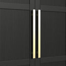Ridgemont Large Bookcase in Black with Grain - Michael's Discount Furniture