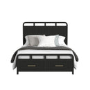 Ridgemont Storage Bed in Black with Grain - Michael's Discount Furniture