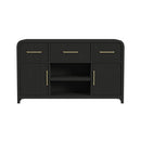 Ridgemont Server in Black with Grain - Michael's Discount Furniture