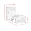 Ridgemont Storage Bedroom Set in Black with Grain - Michael's Discount Furniture