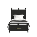 Ridgemont Storage Bed in Black with Grain - Michael's Discount Furniture