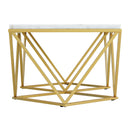 Riko 2PC Occasional Table Set in Gold-Coffee Table & End Table - Michael's Discount Furniture