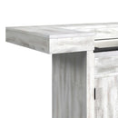 Rogen Rustic Bar Table with Ice Tray, USB and Power in Rustic White - Michael's Discount Furniture