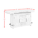 Rogen Rustic Bar Table with Ice Tray, USB and Power in Rustic White - Michael's Discount Furniture