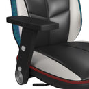 Rollins Gaming Chair with LED and Speaker in Black and Khaki - 3A Packing - Michael's Discount Furniture