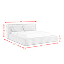 Rosebery UPH Bed with 2 Pillows in Light Grey Corduroy - Michael's Discount Furniture