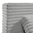 Rosebery UPH Bed with 2 Pillows in Light Grey Corduroy - Michael's Discount Furniture