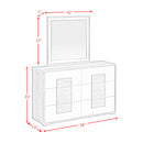 San Matteo Dresser and Mirror Set in Dual Tone - Michael's Discount Furniture
