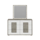 San Matteo Dresser and Mirror Set in Dual Tone - Michael's Discount Furniture