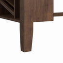 Santa Barbara Kitchen Island & 2 Counter Stools with Dark Grey Fabric in Walnut - Michael's Discount Furniture