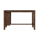 Santa Barbara Kitchen Island & 2 Counter Stools with Dark Grey Fabric in Walnut - Michael's Discount Furniture