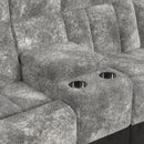Santorini RHF Power Motion Recliner in Dillon/Shire Grey - Michael's Discount Furniture