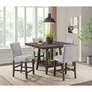 Seneca Square Counter Table with Lazy Susan in Brown - Michael's Discount Furniture