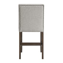 Seneca Counter Side Chair with Grey Fabric in Brown (2 Per Carton) - Michael's Discount Furniture