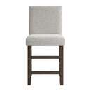 Seneca Counter Side Chair with Grey Fabric in Brown (2 Per Carton) - Michael's Discount Furniture