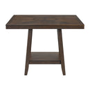 Seneca Square Counter Table with Lazy Susan in Brown - Michael's Discount Furniture