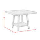 Seneca Square Counter Table with Lazy Susan in Grey - Michael's Discount Furniture