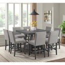 Seneca Square Counter Table with Lazy Susan in Grey - Michael's Discount Furniture