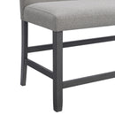 Seneca Counter 3PC Corner Bench Grey Fabric in Grey - Michael's Discount Furniture
