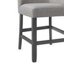 Seneca Counter 3PC Corner Bench Grey Fabric in Grey - Michael's Discount Furniture