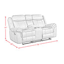 Sorrento 2PC Living Room Set in FB367 Charcoal-Sofa & Loveseat - Michael's Discount Furniture