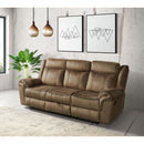 Sorrento Motion Sofa with Dropdown in T101 Brown - Michael's Discount Furniture