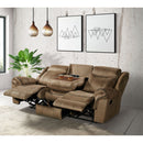 Sorrento Motion Sofa with Dropdown in T101 Brown - Michael's Discount Furniture