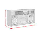 St. Cloud Fireplace with Sound System in Black - Michael's Discount Furniture