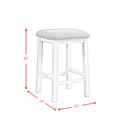 Stone Occasional Bar Table Single Pack in White (Table + Three Stools) - Michael's Discount Furniture
