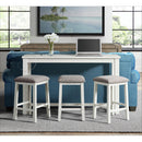Stone Occasional Bar Table Single Pack in White (Table + Three Stools) - Michael's Discount Furniture