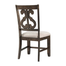 Stone Wooden Swirl Back Side Chair (2 Per Pack) - Michael's Discount Furniture