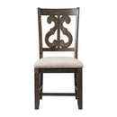 Stone Wooden Swirl Back Side Chair (2 Per Pack) - Michael's Discount Furniture