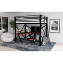 Waterside L shape Desk in Black - Michael's Discount Furniture