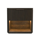 Sylvie 1-Drawer Nightstand with Touch Light in Dark Brown LED - Michael's Discount Furniture