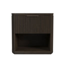 Sylvie 1-Drawer Nightstand with Touch Light in Dark Brown LED - Michael's Discount Furniture