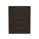Sylvie 5-Drawer Chest in Dark Brown - Michael's Discount Furniture