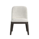 Sylvie Dining Side Chair with White Fabric in Dark Brown (2 Per Carton) - Michael's Discount Furniture