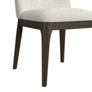 Sylvie Dining Side Chair with White Fabric in Dark Brown (2 Per Carton) - Michael's Discount Furniture