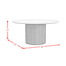 Sylvie Round Coffee Table with White Faux Marble Top and Base in Dark Brown - Michael's Discount Furniture