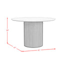 Sylvie 5PC Standard Height Dining Set in Dark Brown-Round Table and Four Chairs - Michael's Discount Furniture