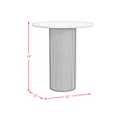 Sylvie 3PC Occasional Table Set with White Faux Marble Top and Base in Dark Brown-Coffee Table & Two End Table - Michael's Discount Furniture