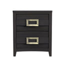 Tobias 2-Drawer Nightstand with USB in Black - Michael's Discount Furniture