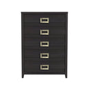 Tobias 5-Drawer Chest in Black - Michael's Discount Furniture