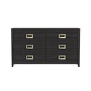 Tobias 6-Drawer Dresser in Black - Michael's Discount Furniture