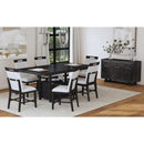 Transcend Counter Table with 20" Leaf in Charcoal - Michael's Discount Furniture