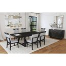 Transcend Dining Table with 22" Leaf in Charcoal - Michael's Discount Furniture