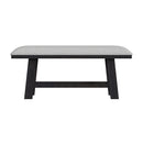 Transcend Counter Bench with Light Grey Fabric in Charcoal - Michael's Discount Furniture