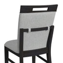 Transcend Standard Height Dining Set in Charcoal-Table and Four Chairs - Michael's Discount Furniture